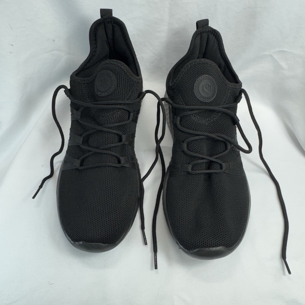 Men's Black Athletic Sneakers Lace-Up Lightweight Running Shoes Size US 8
